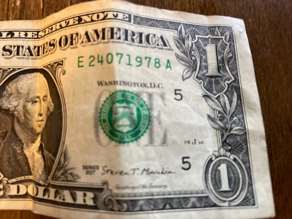 July 24, 1978 Birthday Note 1 Dollar Bill Series 2017 E24071978A Fancy Serial # - Image 4 of 4