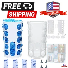 Kitchen Sink & Closet Grocery Plastic Bag Holder & Dispenser, Wall-Mounted Sp...