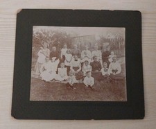 1900s Victorian Family Group Women Boys Girls Babies Antique Cabinet Card