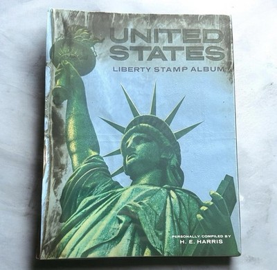 United States Liberty Stamp Album H.E. Harris Compiled Vintage  More Than 100