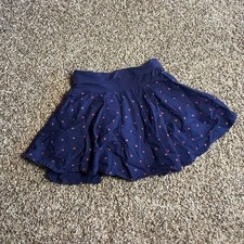 Gymboree size 8 navy blue skirt with red hearts