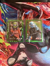2025 Topps Chrome F1 Lando Norris Green Raywave /99 + George Russell Green /99