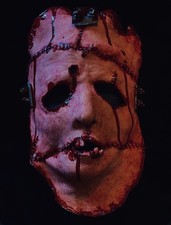 Bloody Stitched Skinned Face Latex Mask SFX Leatherface Skin Halloween Mask