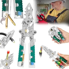 1PCS Multifunctional Folding Pliers Wire Stripper,Crimper Cable Cutter Pliers