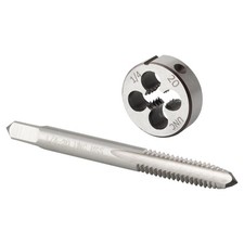 Burkit 1/4"-20 UNC Tap and Die Set Right Hand 1/4"-20, Silver