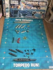 Vintage Torpedo Run Board Game Milton Bradley 1986 Floor Wars Series Incomplete