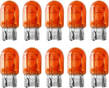 10PCS Car 7443 Bulb, T20 12V W21/5W Clear Glass Vehicle Stop Brake Tail Turn Sig