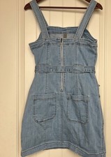 American Eagle Women’s Denim Zip Up Jumper Dress Size 12