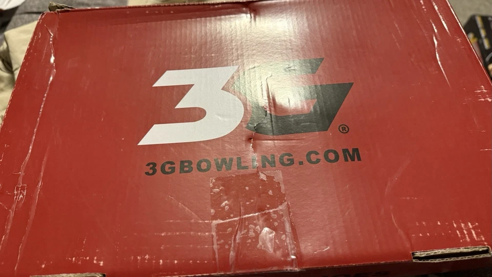 Zapatos de boliche 3G para hombre con esfera rápida + negros/rojos para mano derecha NUEVO Foto 3 de 4