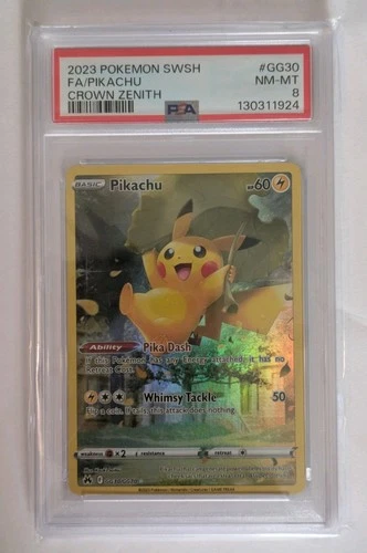 Pokémon Pikachu - Crown Zenith Galarian Gallery Gg30/Gg70 Full Art Rare - PSA 8