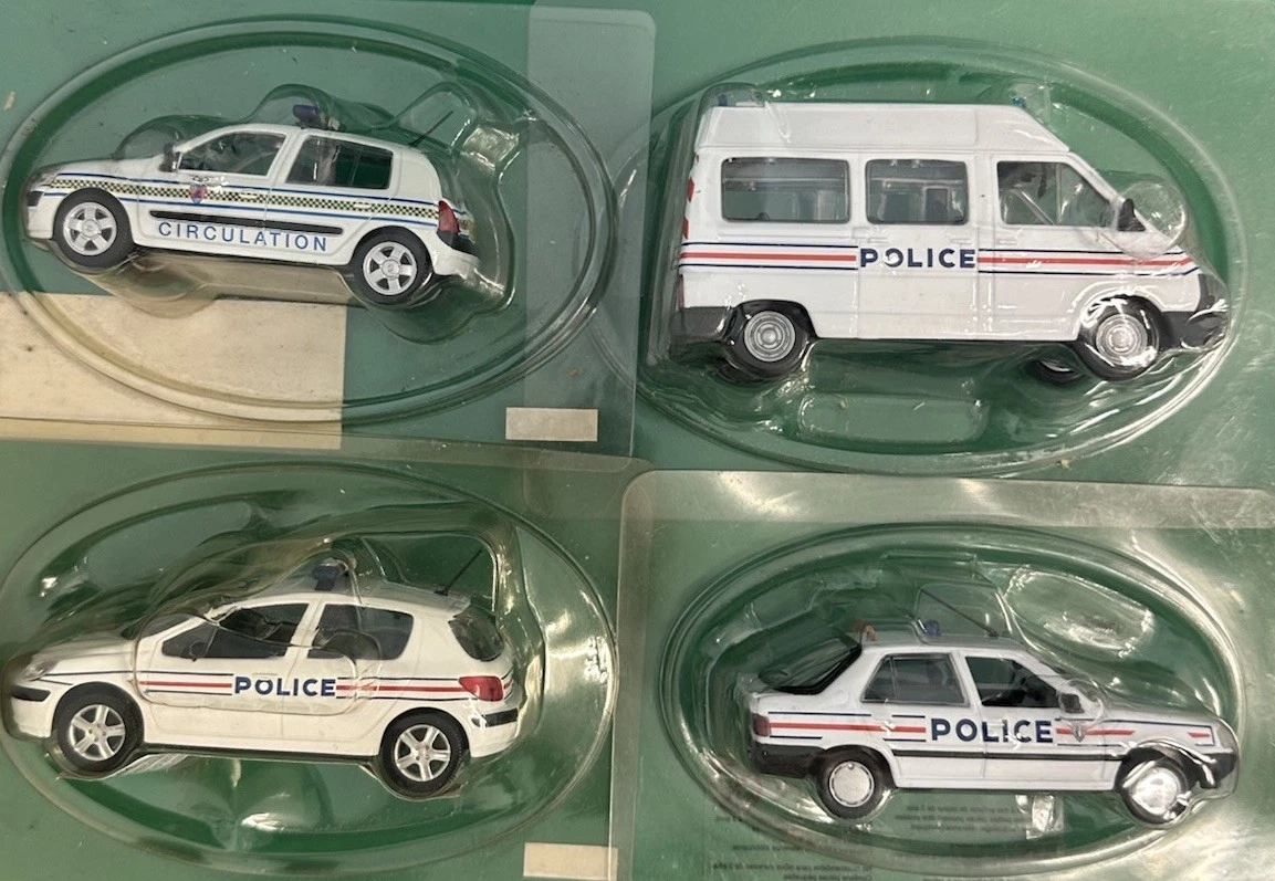 Lot de 4 De Voitures De Police Miniatures Norev Sa