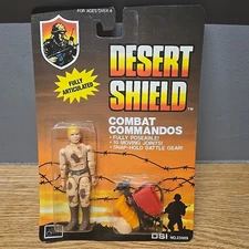 1990 Desert Shield Combat Commandos GI Joe Blonde Hair Great Condition Diecast