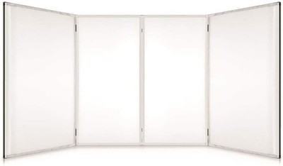 Pyle DJ Booth Foldable Cover Screen - Portable (48''x24.2''x46'' White)
