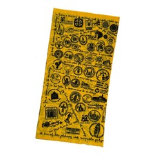 Camino de Santiago Multifunctional Cloth Sello Style Yellow - Seamless Tube Cloth for Pilgrims