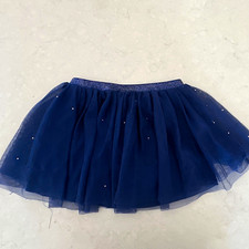 The Children s Place Girls Navy Blue Tulle Tutu Skirt Glitter Layered 6