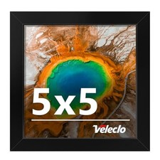 5x5 Picture Frame for Wall Display, 5x5 Black Picture Frame with Shatter Resi...