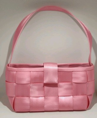 Harveys Original Seatbelt Bag Purse Pink Bubble Gum USA Medium Boxy Style  12x6