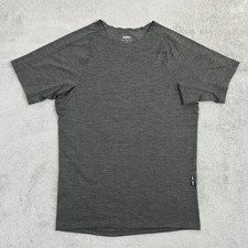 ASRV Shirt Mens Small Gray Tee Athletic Training Performance Slim Workout Gym