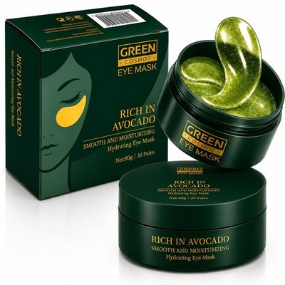 Green Cosmos Avocado Collagen Eye Patches   Hydrating Under Eye Masks (30 Pairs)