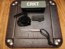 HangTi Fixed Blade Knife with Kydex Sheath 1.68"Titanium Blade 0.4 OZ Neck Knife