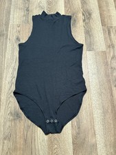 American Eagle Bodysuit, Women's Size Medium, Black, Tank Top, Mock Neck