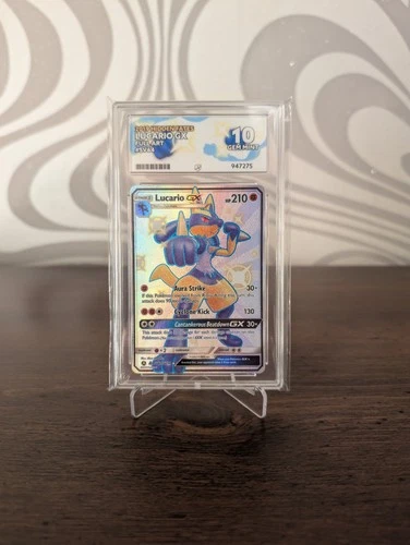 Lucario GX SV64/SV94 Hidden Fates Shiny Full Art - Ace 10 Gem Mint