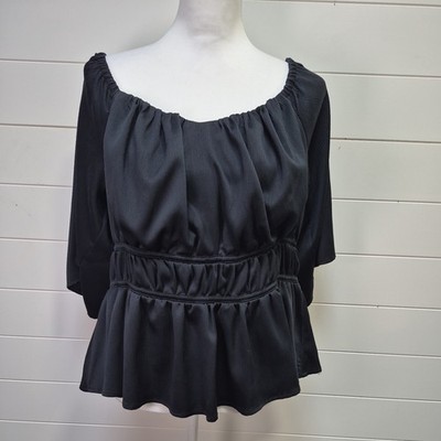 Sofia Jeans by Sofia Vergara Women's Size XL Black Off The Shoulder Top
