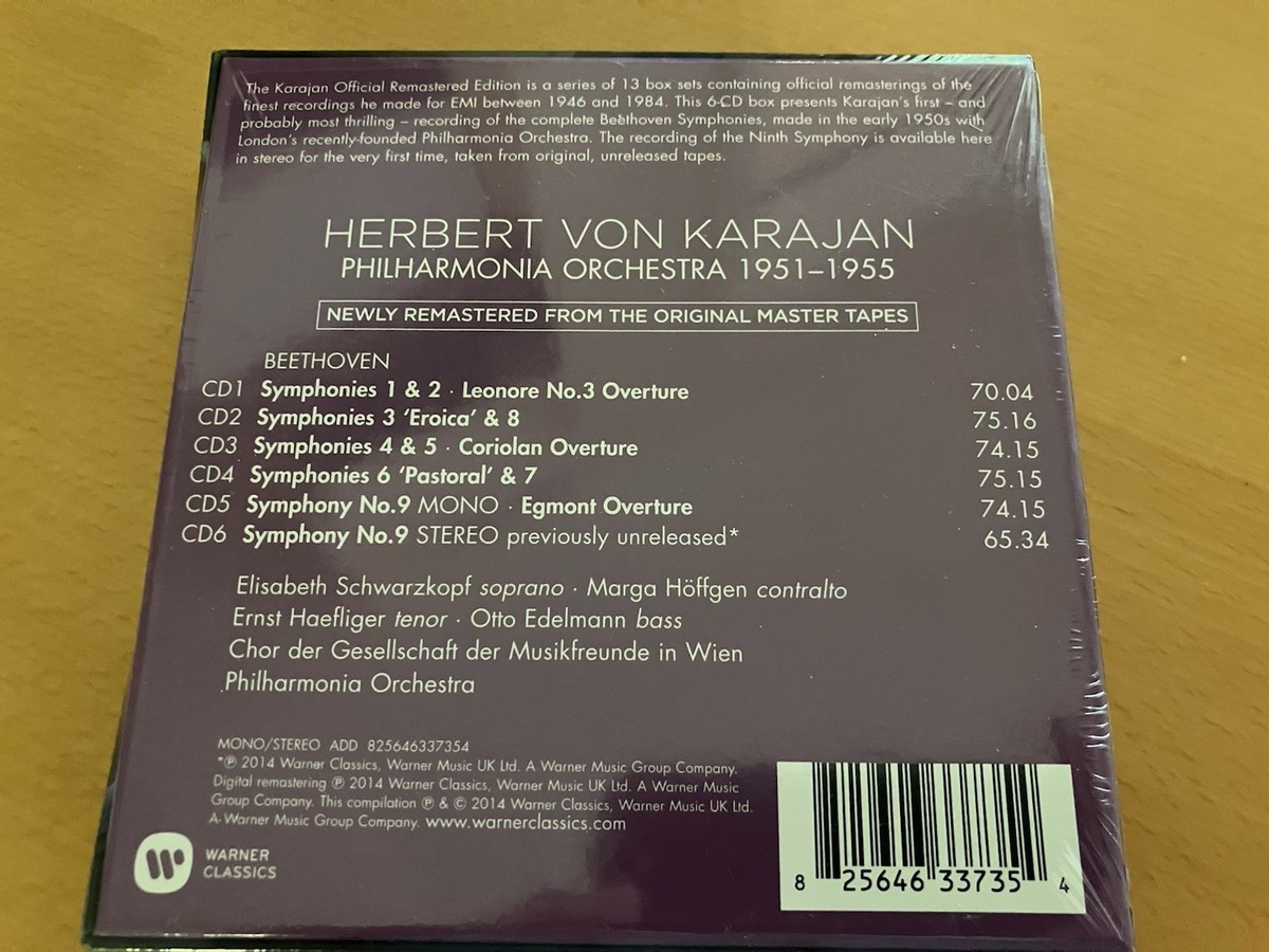 Beethoven: Symphonies &amp; Overtures 1951-1955 (Karajan Official Remastered Edition)［CD］ Karajan, Philharmonia Orchestra / Beethoven – Symphonies 1-9