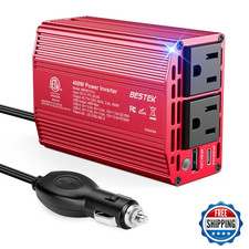 Bestek 400W Car Power Inverter For Vehicles Dc 12V To Ac 110V Car Plug Adapter