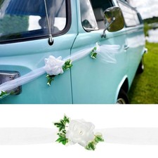 (12,63€/m) Organzagirlande 1,5m für Motorhaube Hochzeits Dekoration Brautauto