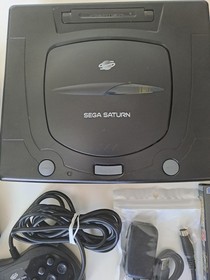 Sega Saturn Mk 2 Console Official Controller All Leads Hdmi Adaptor And Manx Tt