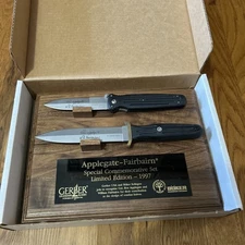 1997 LIMITED EDITION GERBER BOKER APPLEGATE-FAIRBAIRN COMMEMORATIVE SET NIB 