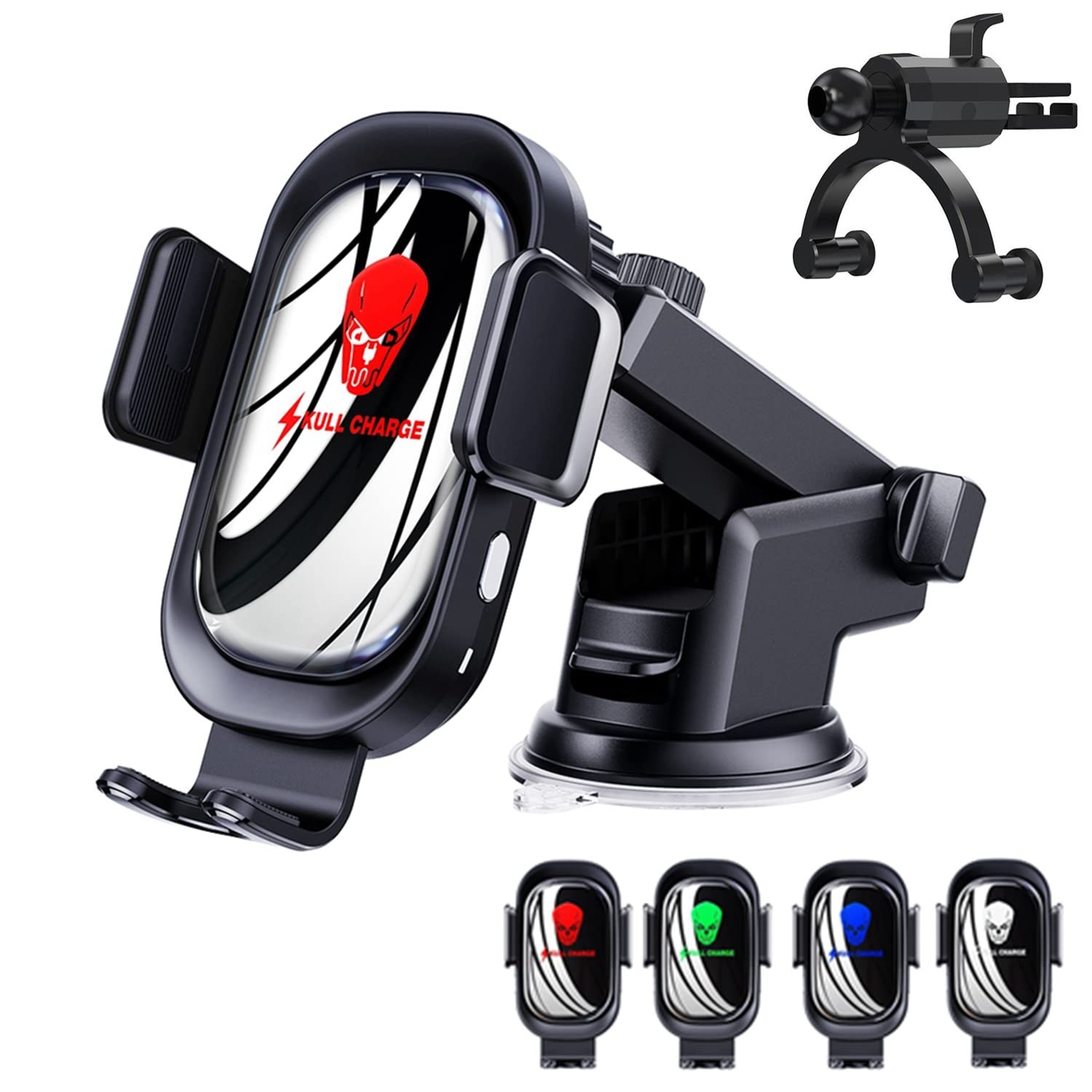 15W Qi Wireless Car Charger with Vent & Dash Phone Mount