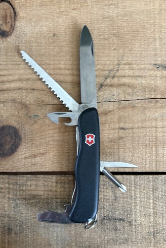 NOS Victorinox Black Lockblade Forester Multitool Schweizer Taschenmesser in Box - Bild 2 von 24