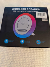 Bluetooth Wireless Speaker w/ Wireless Charging, RGB Light, 5W Stereo 2.0