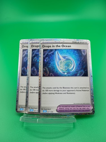 3x Drops in the Ocean - 021/034 - Pokemon Trading Card Game Classic - NM - HOLO - Picture 1 of 2