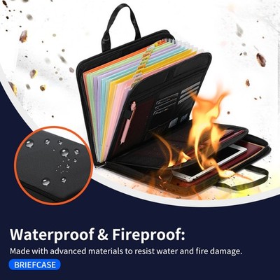 Rushclick File Folder,KatieWells File Folder - Large Capacity A4 Fireproof Files