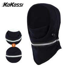 KoKossi Winter Face Mask Windproof Reflective Stripe Fleece Full Face Cover Bala