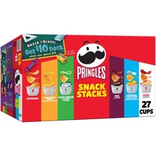 Pringles Snack Stacks Variety Pack Potato Crisps Chips, Lunch Snacks, 27 Count