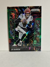 2025 Panini Prizm Joe Burrow Fireworks Green Cracked Ice #25 Bengals