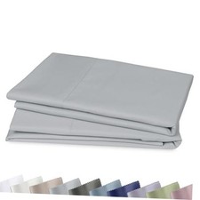 1000 Thread Count Queen Pillow Cases, Set of 2  Standard / Queen Light Grey