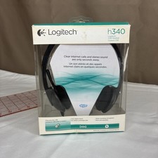 Logitech H340 USB PC Headset w/Noise Cancelling Microphone New In Open Box