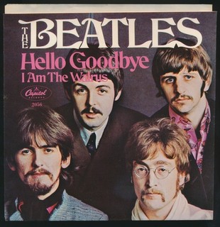 Beatles ORIGINAL 1967 U.S. CAPITOL ' HELLO GOODBYE ' PICTURE SLEEVE! EC VERSION