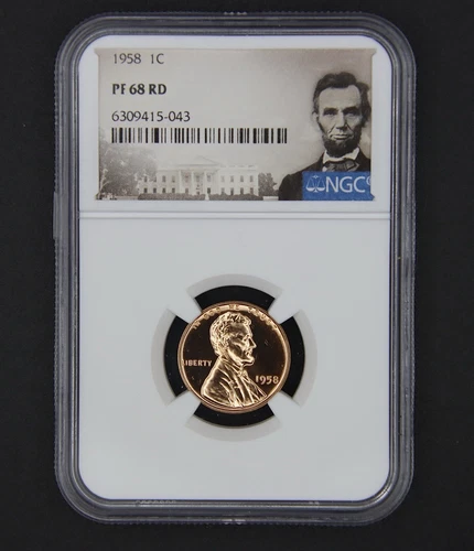 1958 Lincoln Wheat Penny,  NGC PF 68 RD, *SHIPS FREE*