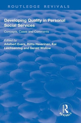 Adalbert Evers (u. a.) | Developing Quality in Personal Social Services | Buch
