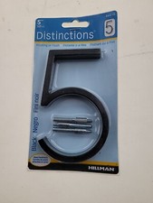 Hillman Wyróżnienia 5 cali Czarna stal przykręcana numer 5 1 szt