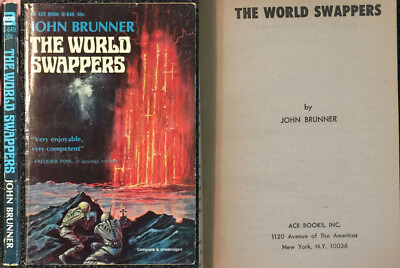 VTG Sci-Fi PB JOHN BRUNNER The World Swappers Ace G649 science fiction adventure