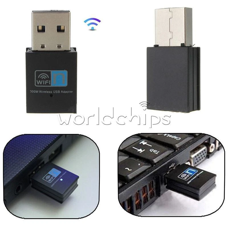 Mini Wireless USB Wi-fi Wlan Adapter 802.11 b/g/n Network LAN Dongle 300Mbps - Image 2 of 4