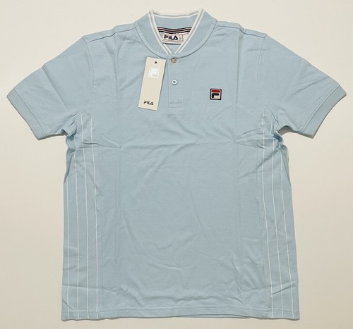 FILA Men's Volley Baseball Collar Polo Shirt Short Sleeve Cotton Jersey XS-4XL - Picture 16 of 37