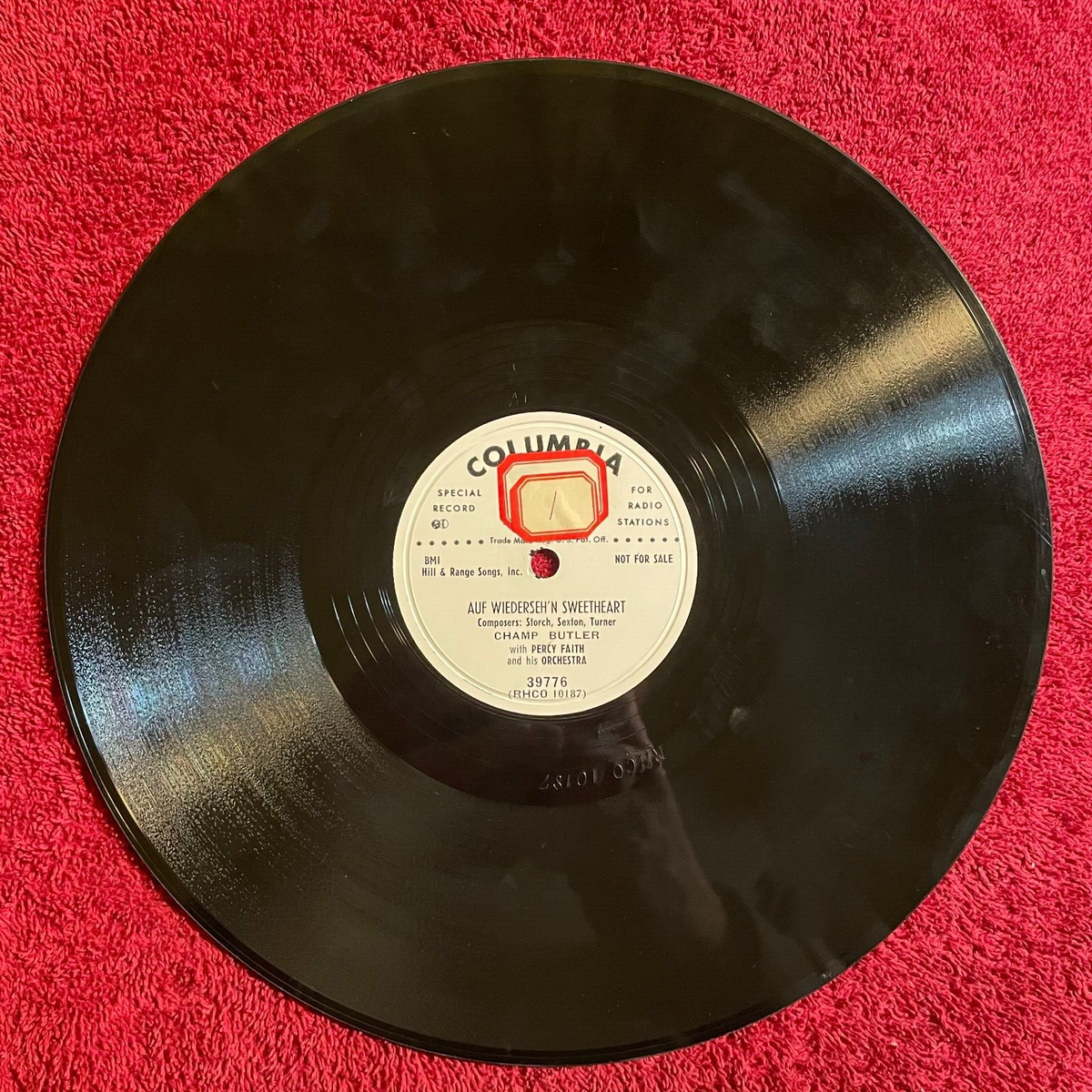 COLUMBIA 39776 PROMO Champ Butler 78rpm Auf Wiederseh'n
